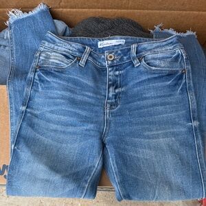 KanCan Distressed Blue Ankle Jeans